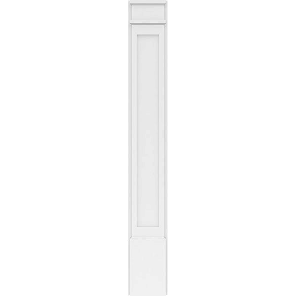 Flat Panel PVC Pilaster with Decorative Capital & Base (Pair) Y54153
