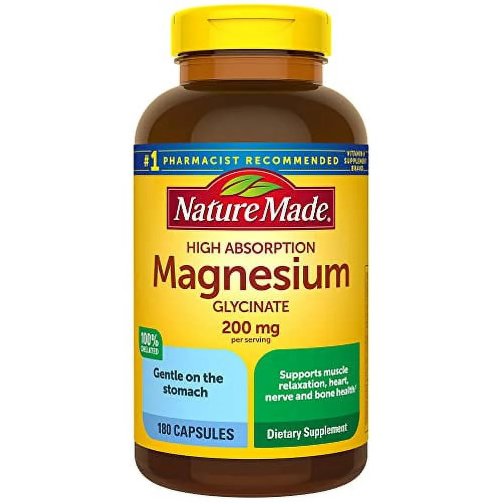 Magnesium Glycinate 200 mg, 180 Capsules N74208