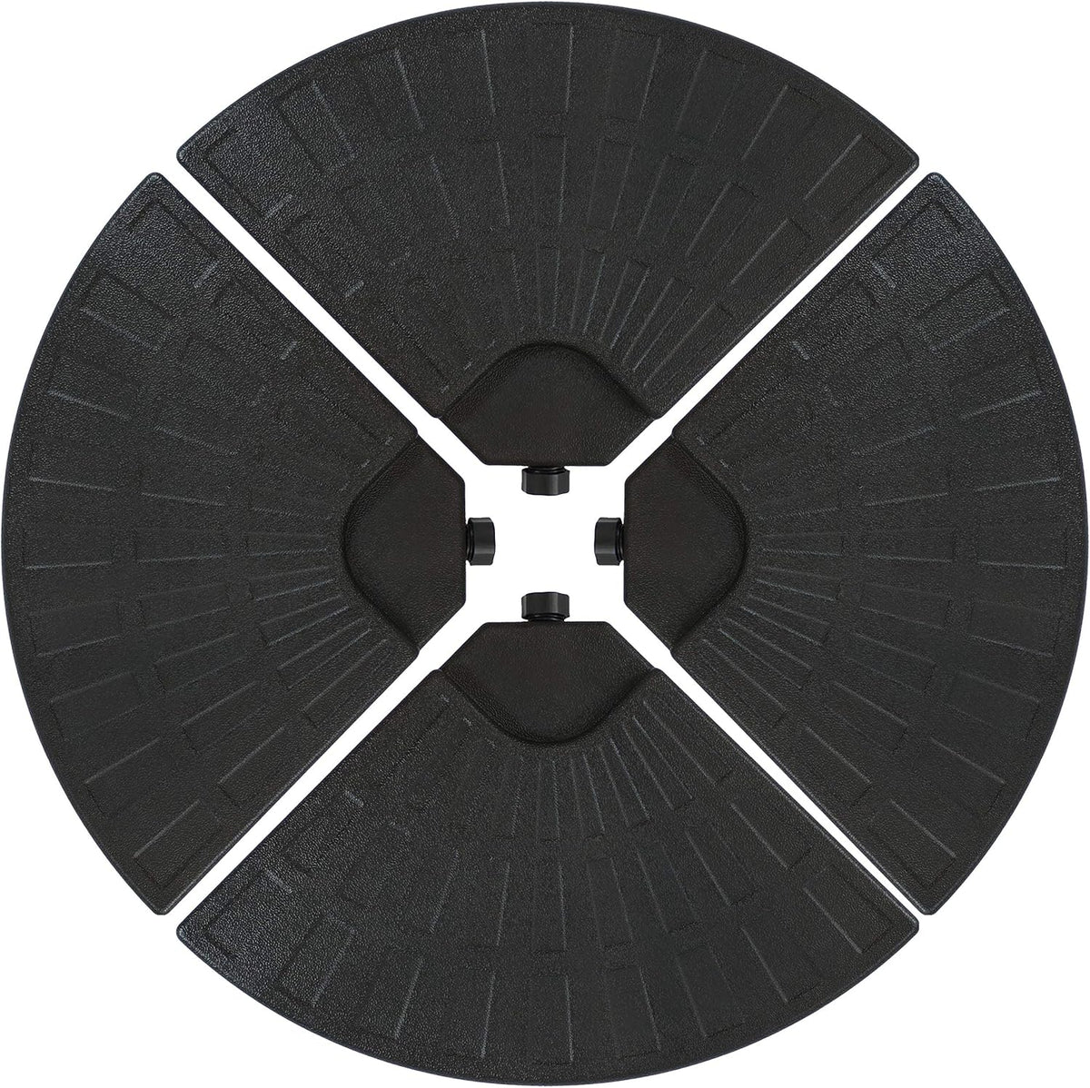 4-Piece Heavy-Duty Cantilever Offset Patio Umbrella Base Plates Black T985564