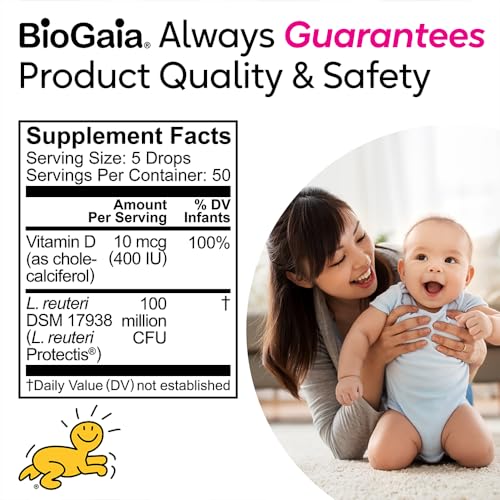 Baby Probiotic Drops with Vitamin D, 10 ML, 0.34 oz, 2 Pack Q219