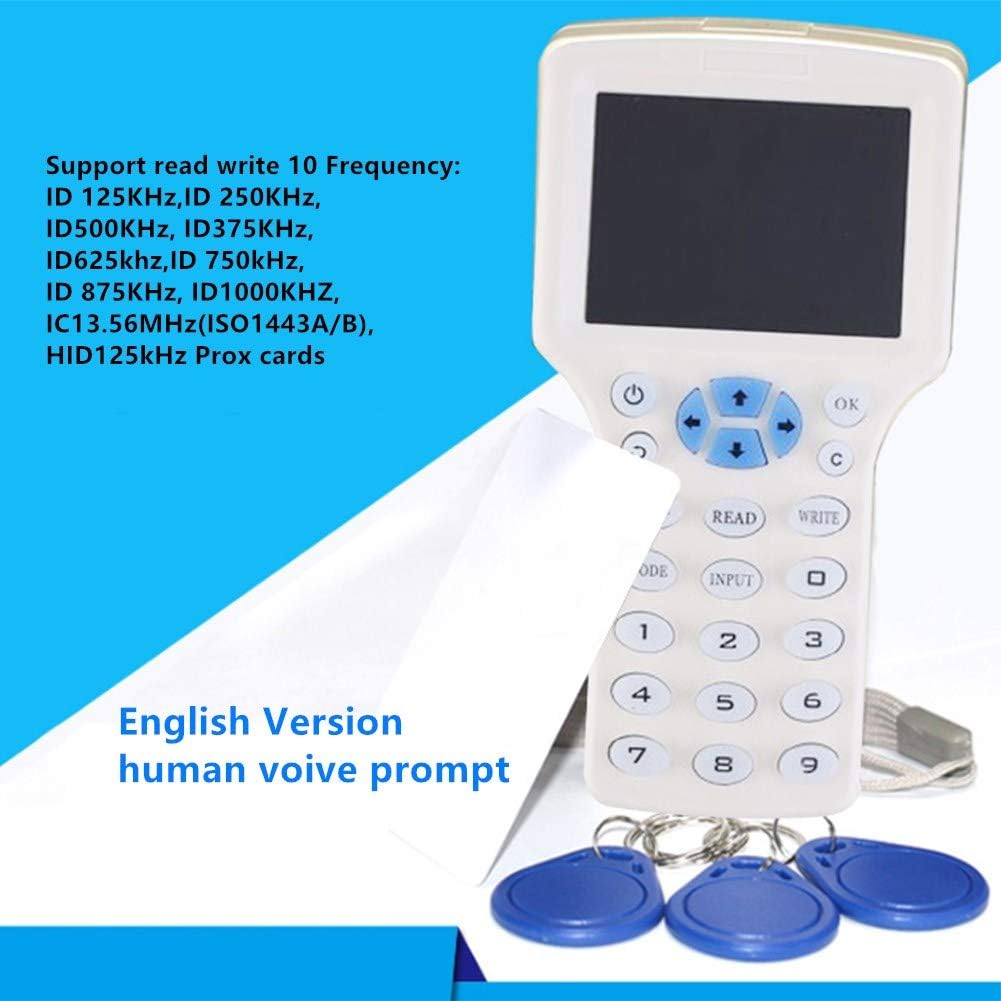 NFC RFID Card Reader Writer Duplicator with 10 ID Cards, 10 Keyfobs and 10 IC Keys K641702