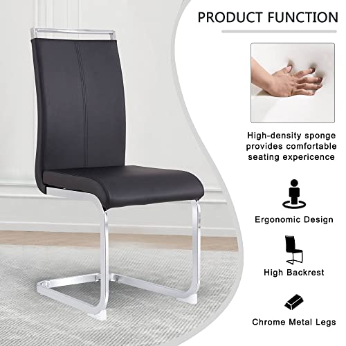 63" Faux Marble Dining Table Set with 6 PU Leather Upholstered Dining Chairs, 7 Piece L286090