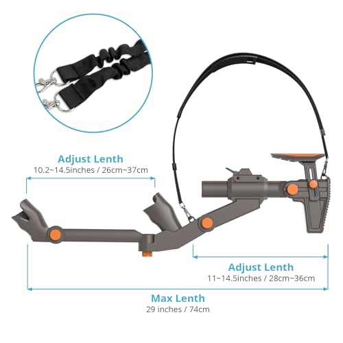 Adjustable Gunstock for Meta Quest 2 Quest 3 Quest 3S Quest Pro with Quick Magnetic Attachment Cheek Pad (Gunmetal Gray) W7804