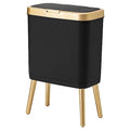 Black Plastic Trash Can with Lid, 4 Gallon E903405