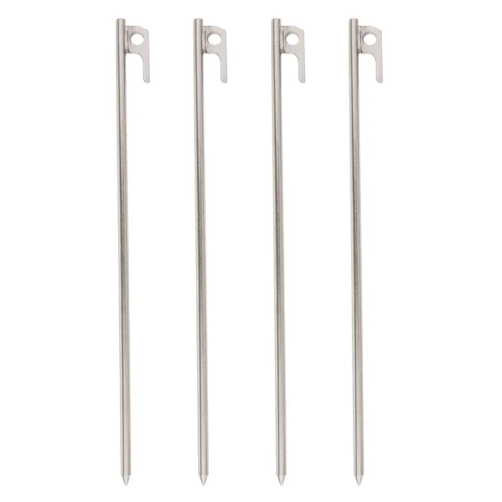 40cm Heavy-Duty Steel Solid Tent Stakes Pegs Ground Nail S257