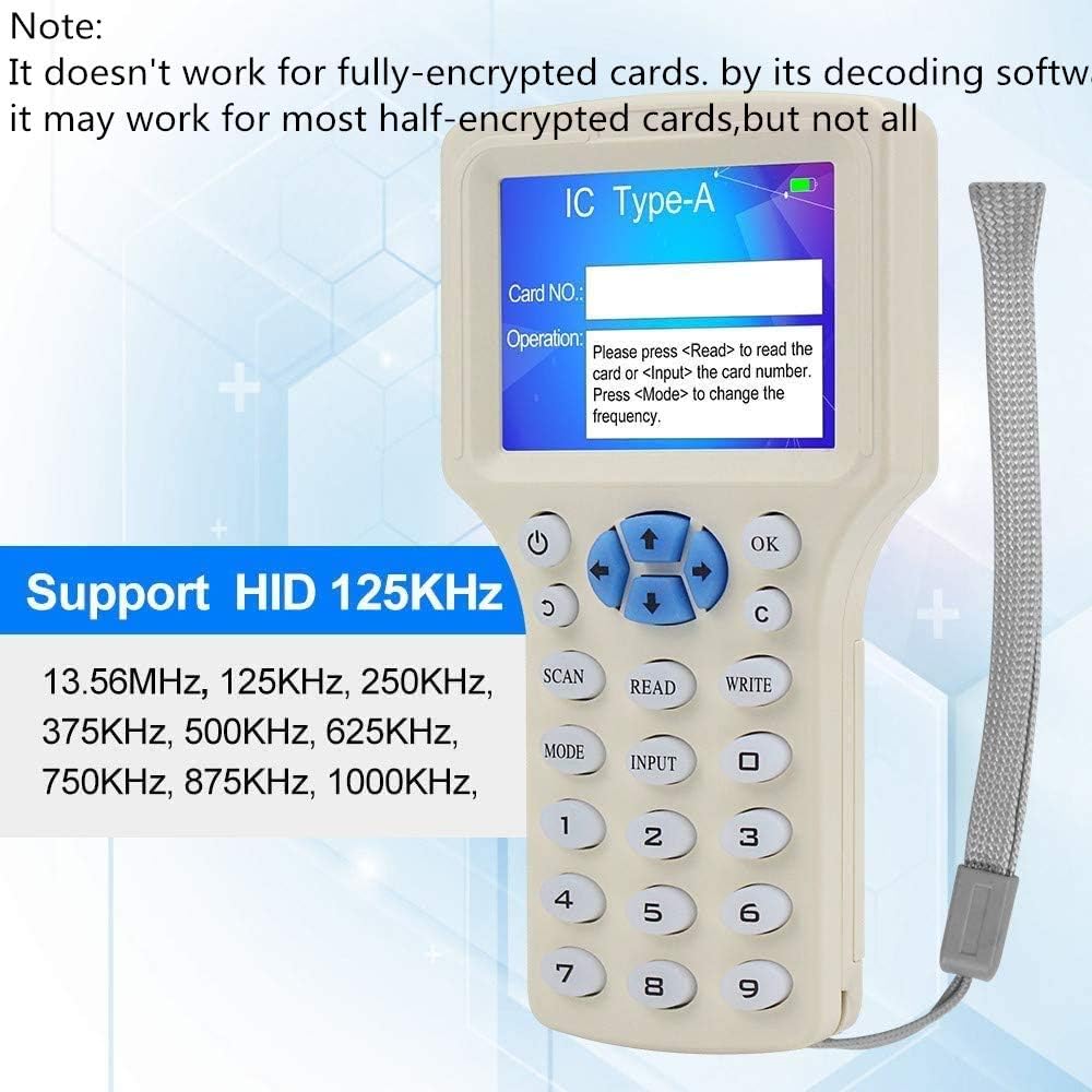 NFC RFID Card Reader Writer Duplicator with 10 ID Cards, 10 Keyfobs and 10 IC Keys K641702