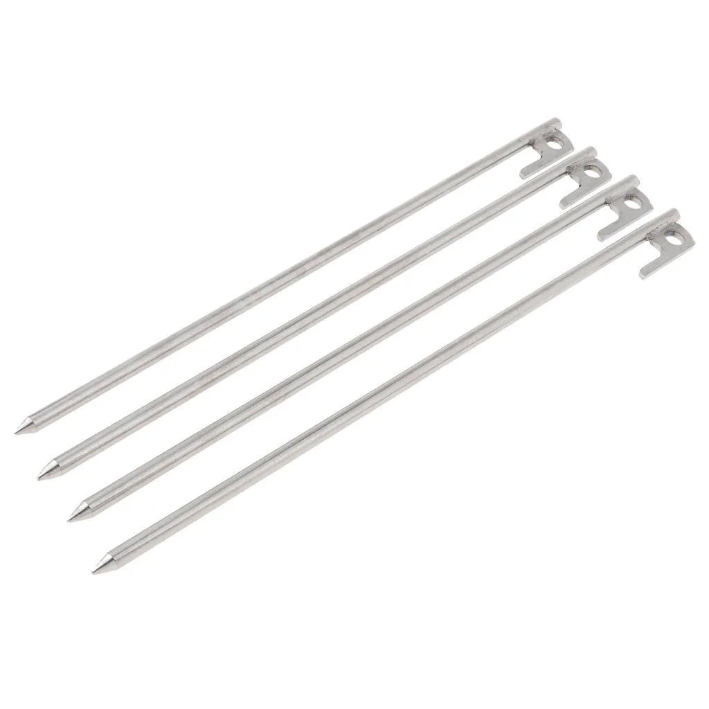 40cm Heavy-Duty Steel Solid Tent Stakes Pegs Ground Nail S257