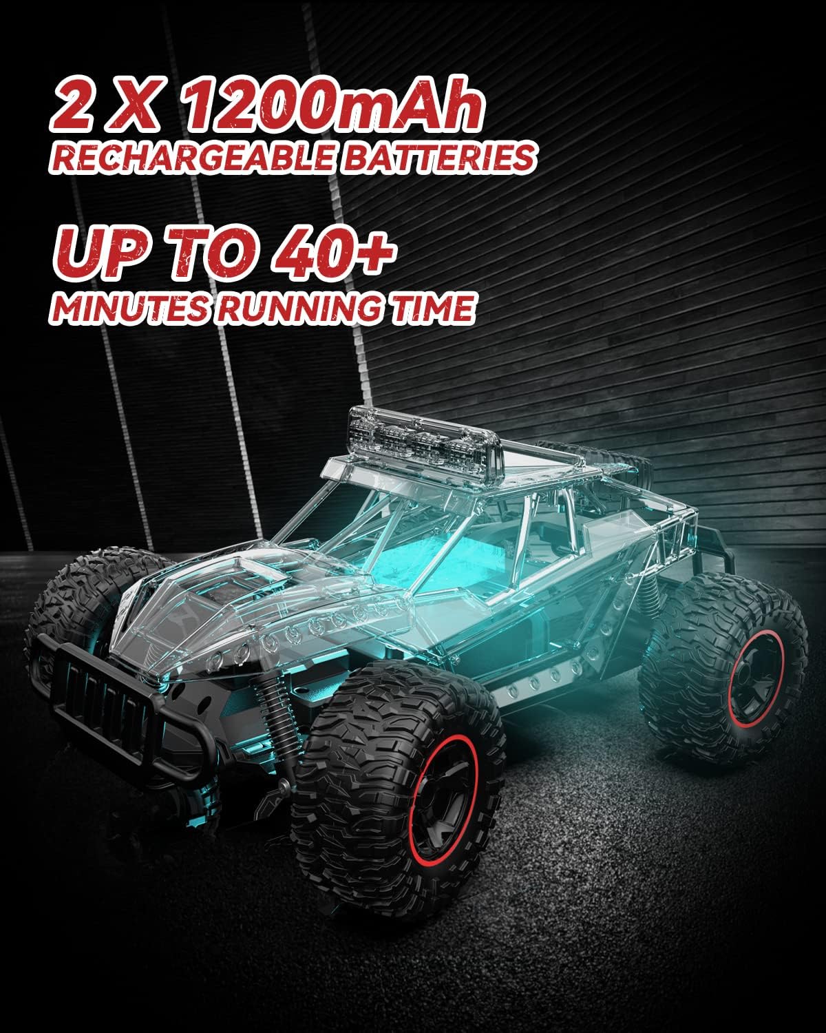 1:14 Scale 2WD Remote Control Off Road RC Car with Two Rechargeable Batteries J637684