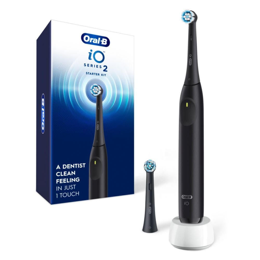 Night Black Rechargeable Electric Toothbrush with 2 Brush Heads L9530