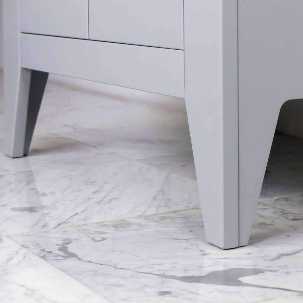 32x22 Grey Bathroom Vanity Cabinet Set with Ceramic Counter Top W144143