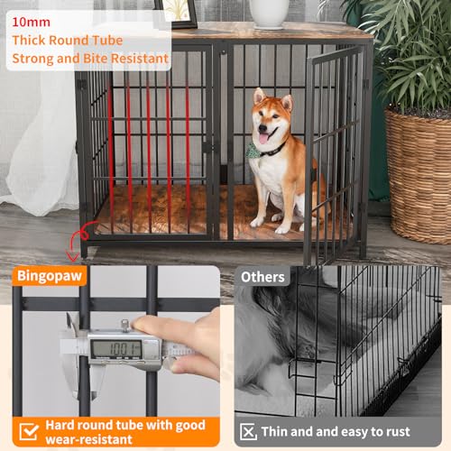Large Wooden Dog Crate Furniture with Removable Divider O540
