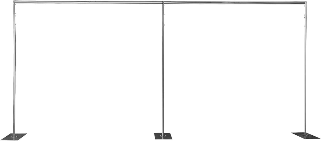 10 x 20ft Heavy Duty Pipe and Drape Backdrop Stand Kit with Metal Steel Base E54040
