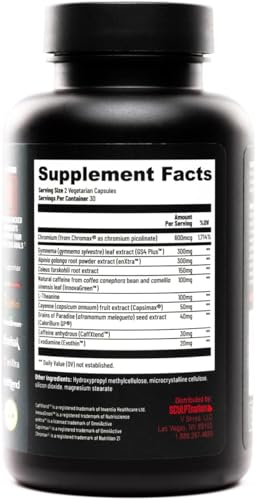 60 Natural Veggie Pills Metabolism Support B992