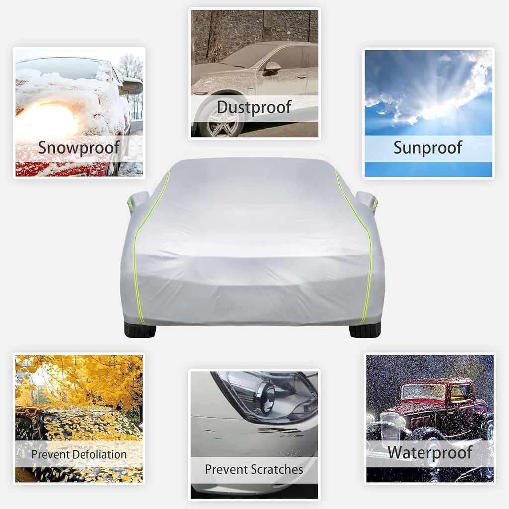 Waterproof All Weather Car Cover with Zipper A2833