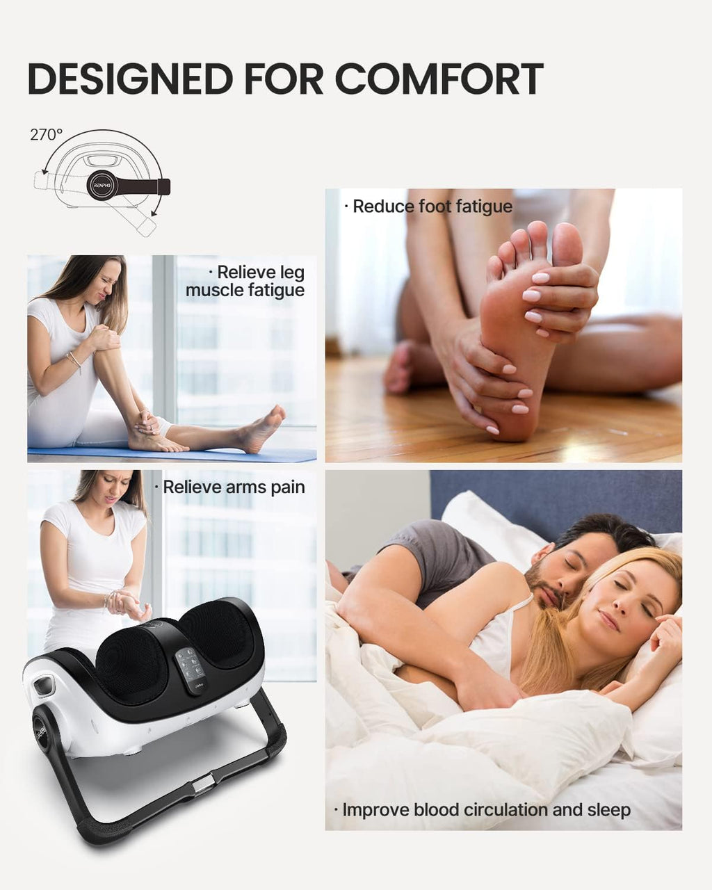 Shiatsu Foot and Calf Massager with Heat and Remote L149739