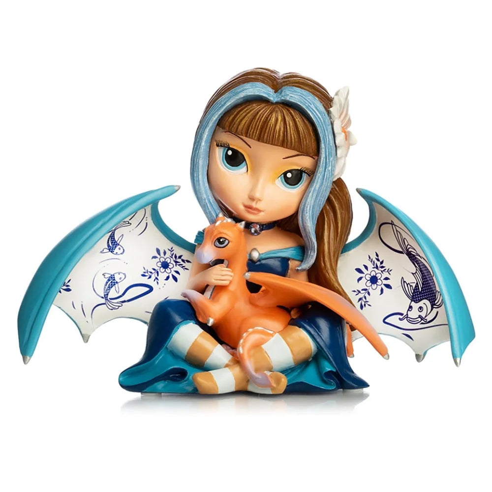 Blue Willow Fairy Dragon Figurine 4-inches X940450