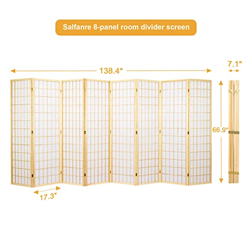 Black 5.6 Ft 8 Panel Room Divider A534