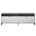 1 Door 3 Drawer Accent Cabinet, Faux Wave/Graphite P5943