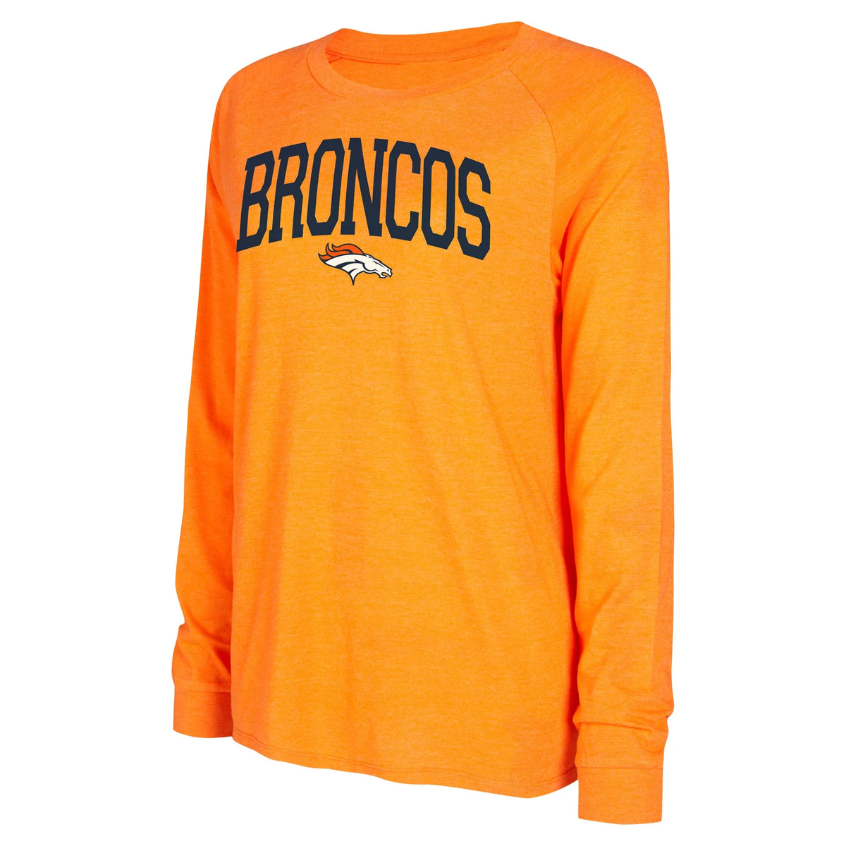 Navy Orange Raglan Long Sleeve T-Shirt & Shorts Lounge Set O9088
