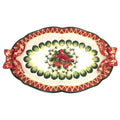 Evergreen Holiday Cardinal Platter C258