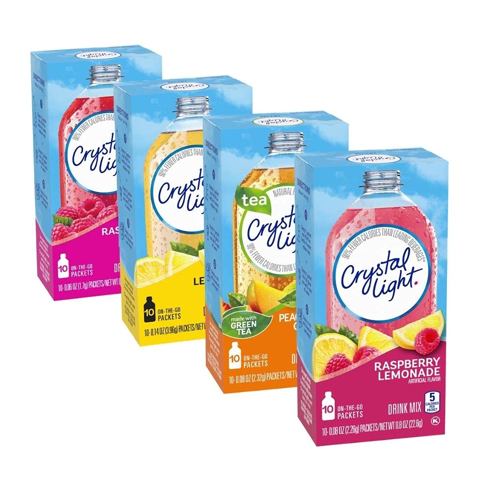 4 Favorite Flavors Sugar-Free Drink Mix Variety Pack, 10 Count Each (Pack of 4) B281