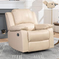 Beige Leather Swivel Recliner Chair F28353