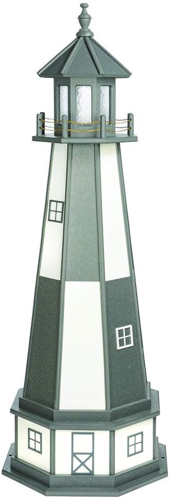 Decorative Lighthouse with Base Wood Turf Green Weatherwood K9358