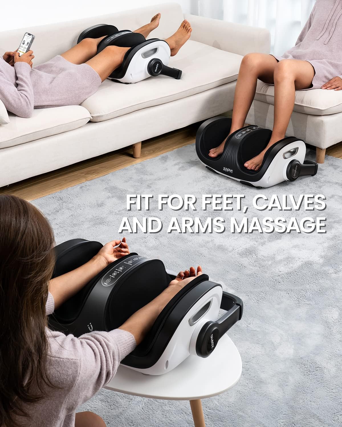 Shiatsu Foot and Calf Massager with Heat and Remote L149739