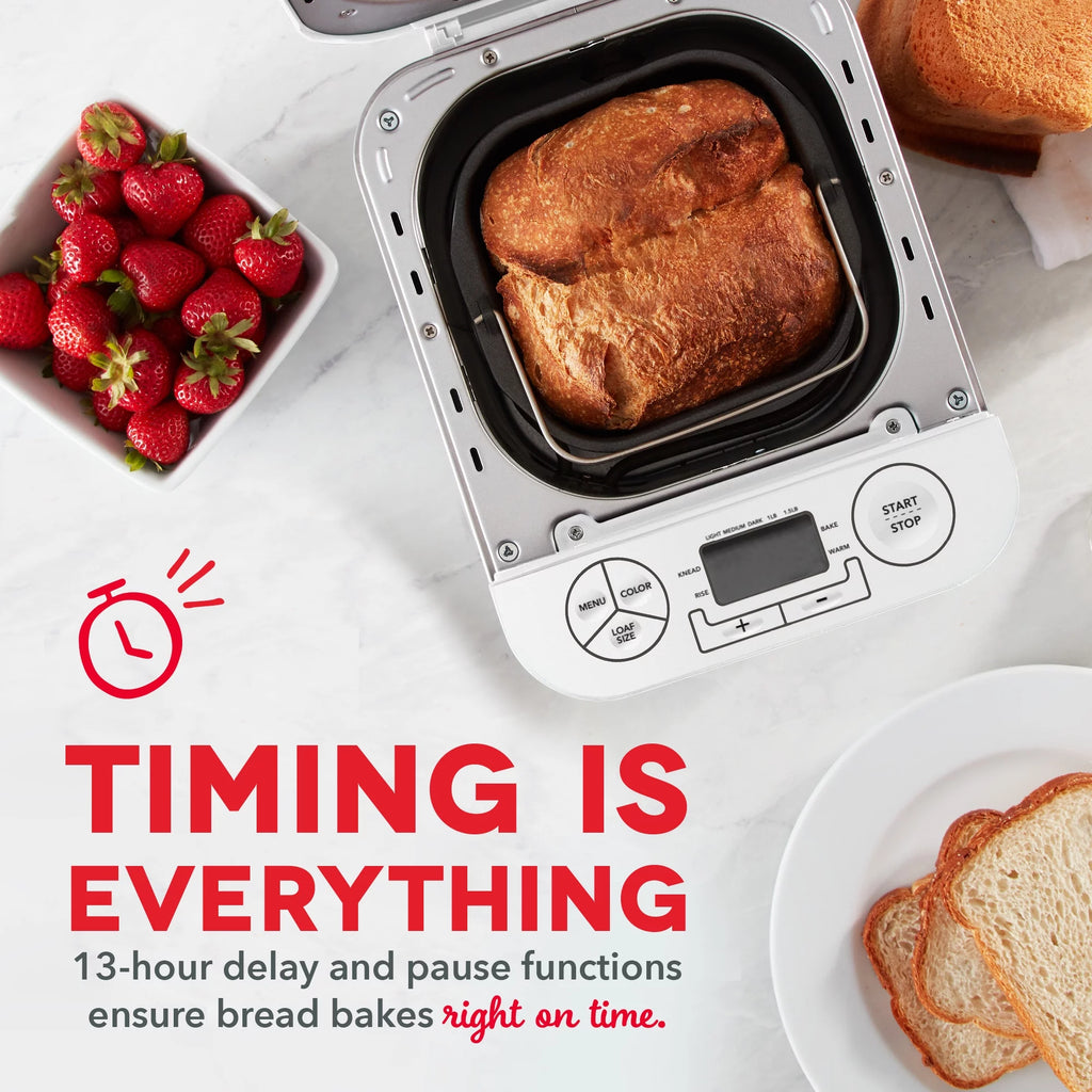 Stainless Steel Bread Maker 1.5lb Loaf Programmable 12 Settings X163
