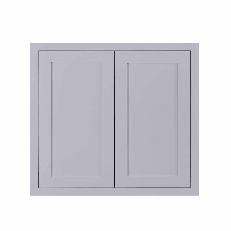 33 inch Wide x 30 inch Tall 2 Door Gray Wall Cabinet L680457