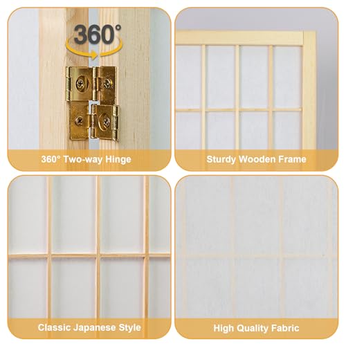Black 5.6 Ft 8 Panel Room Divider A534