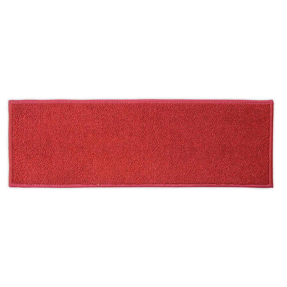 Custom Size Solid Red Indoor Carpet Stair Tread Set of 13 P4484