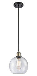 1 Light 8 inch Mini Pendant in Black Antique Brass A689