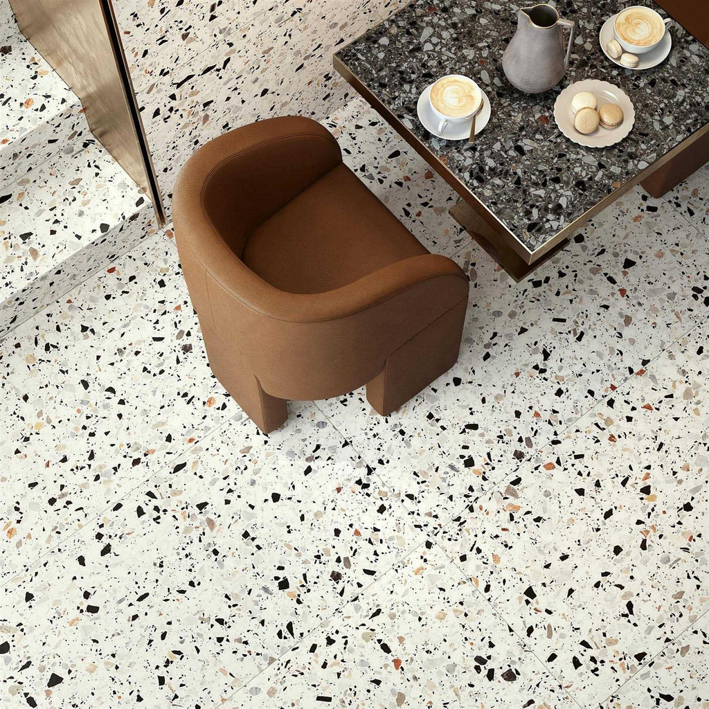 24 x 24 Terrazzo Look Porcelain Italian Tile W5079