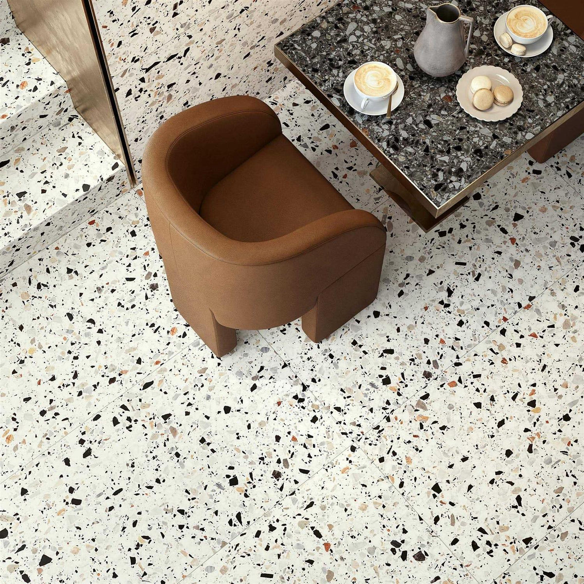 24 x 24 Terrazzo Look Porcelain Italian Tile W5079