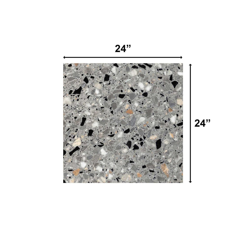 24 x 24 Terrazzo Look Porcelain Italian Tile W5079