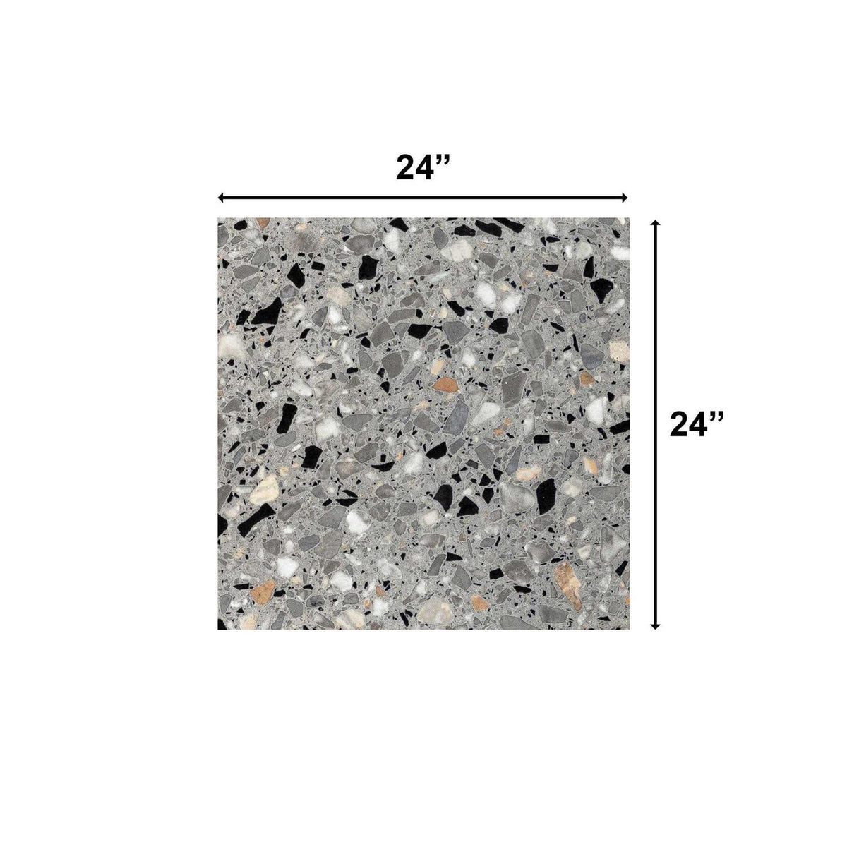 24 x 24 Terrazzo Look Porcelain Italian Tile W5079