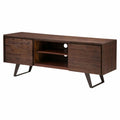 Acacia Wood Industrial 2 Door TV Media Stand B424180