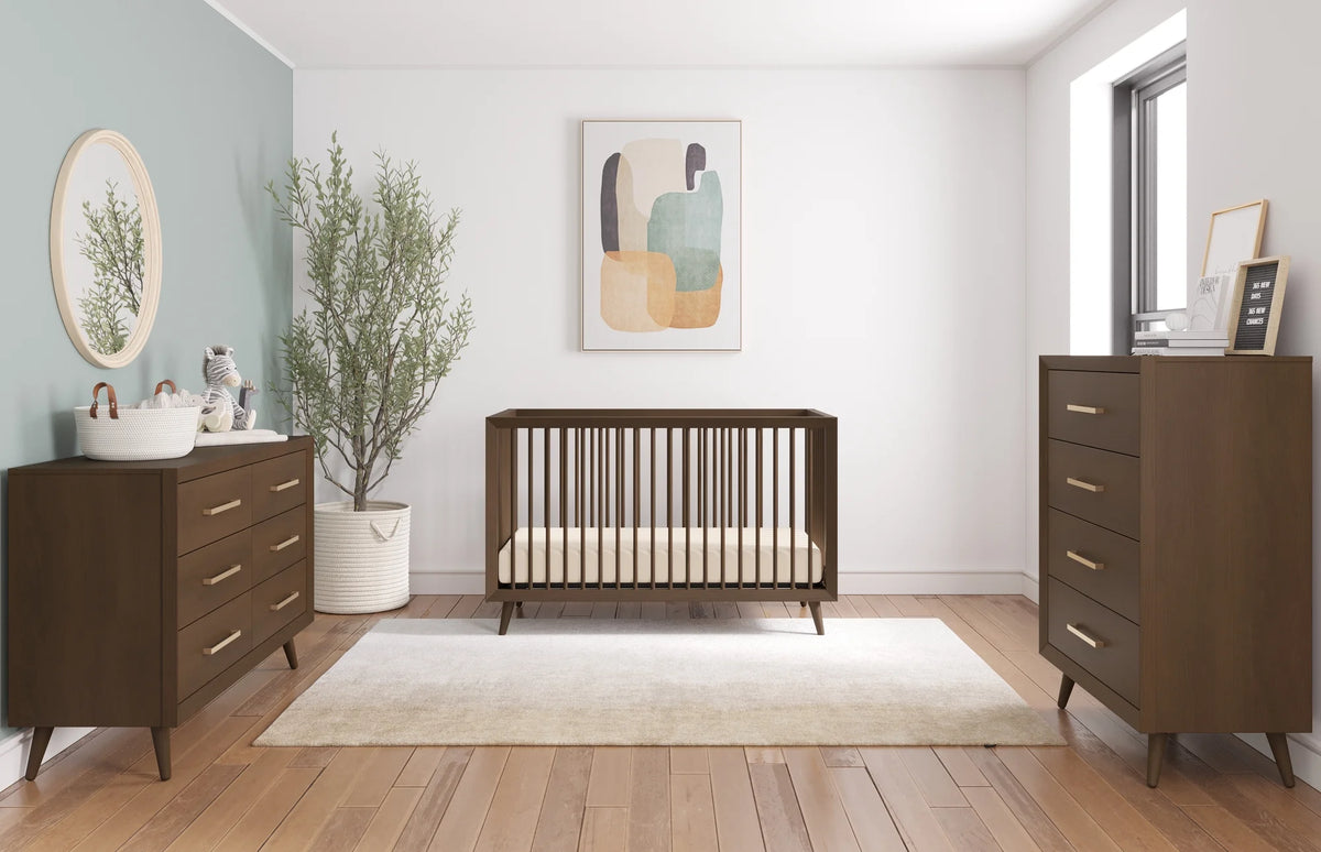 3-Piece Nursery Set with 4-in-1 Convertible Crib, Dresser and Chest I9769