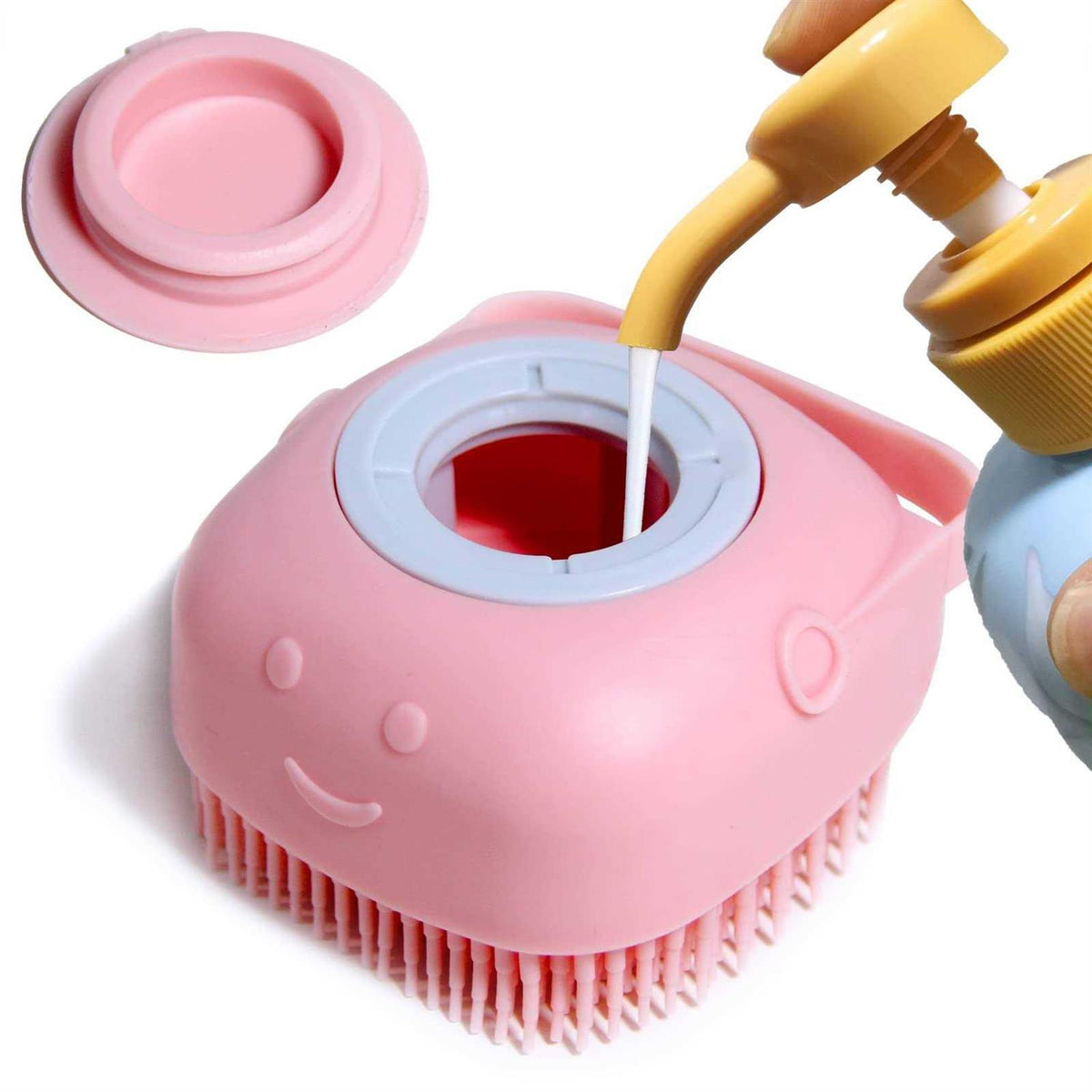 Dog Bath Brush with Shampoo Dispenser T570782