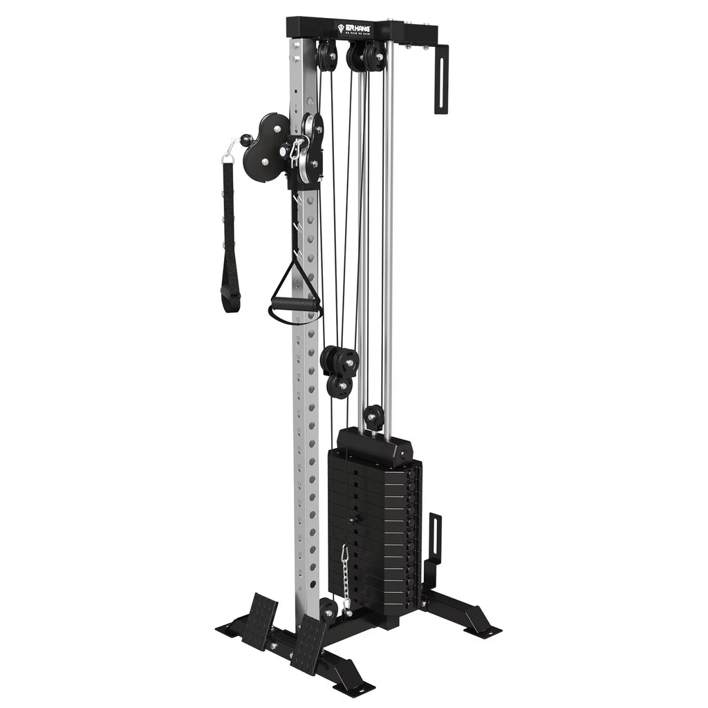 Wall Mount Cable Crossover Machine with 200LBS Weight Stack U2014