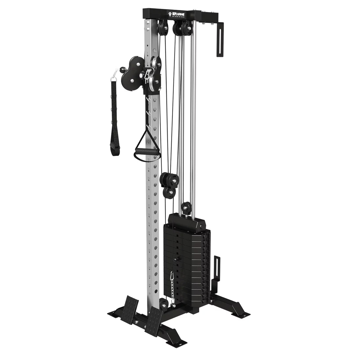 Wall Mount Cable Crossover Machine with 200LBS Weight Stack U2014