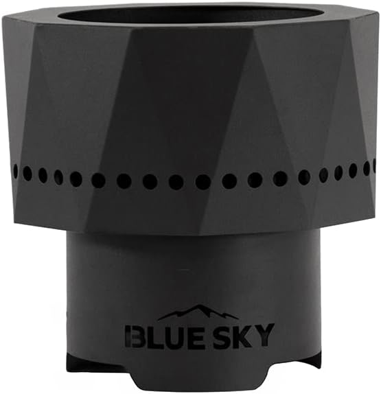 Black Steel Smokeless Fire Pit with Carrying Bag M82492