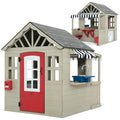 Wooden Cedar Playhouse with Play Sink and Picnic Table V553348