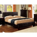 Espresso Faux Leather Full Platform Bed Q885
