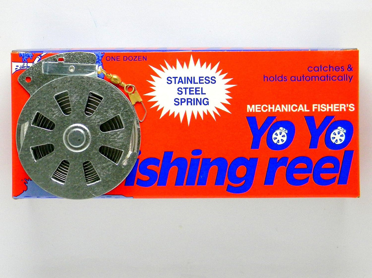 12 Mechanical Fisher's Yo Yo Fishing Reels (Flat Trigger Model) O335445