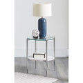 Round Glass Top End Table F81558