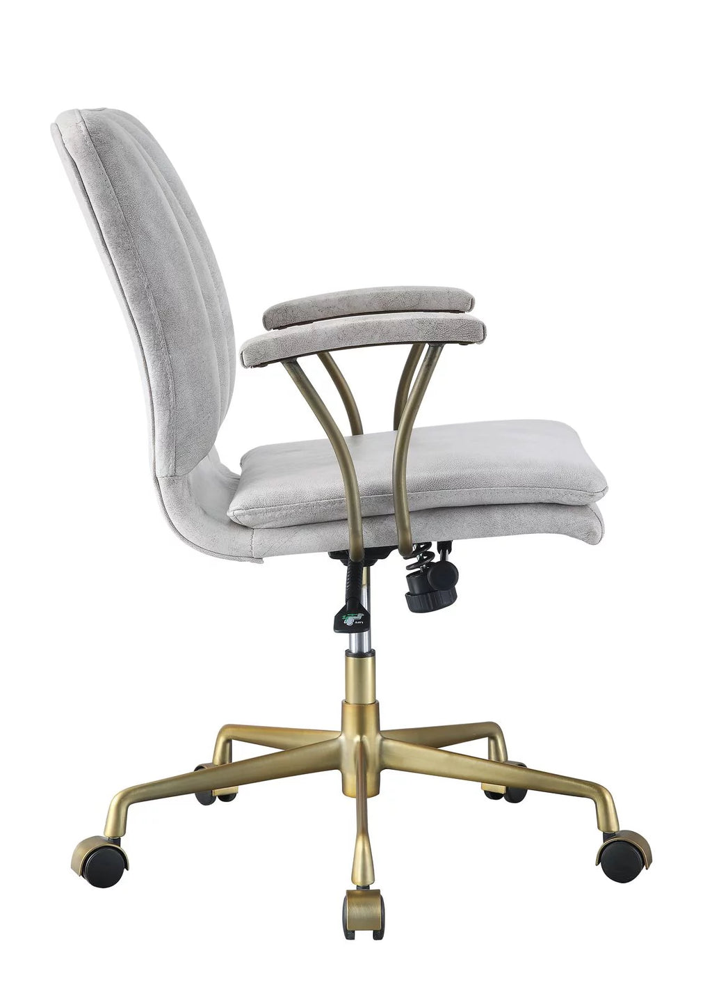 Vintage White Top Grain Leather Office Chair F857826