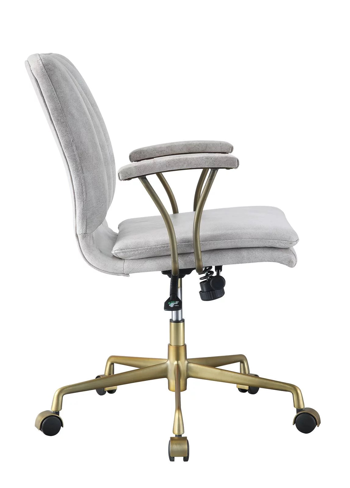 Vintage White Top Grain Leather Office Chair F857826