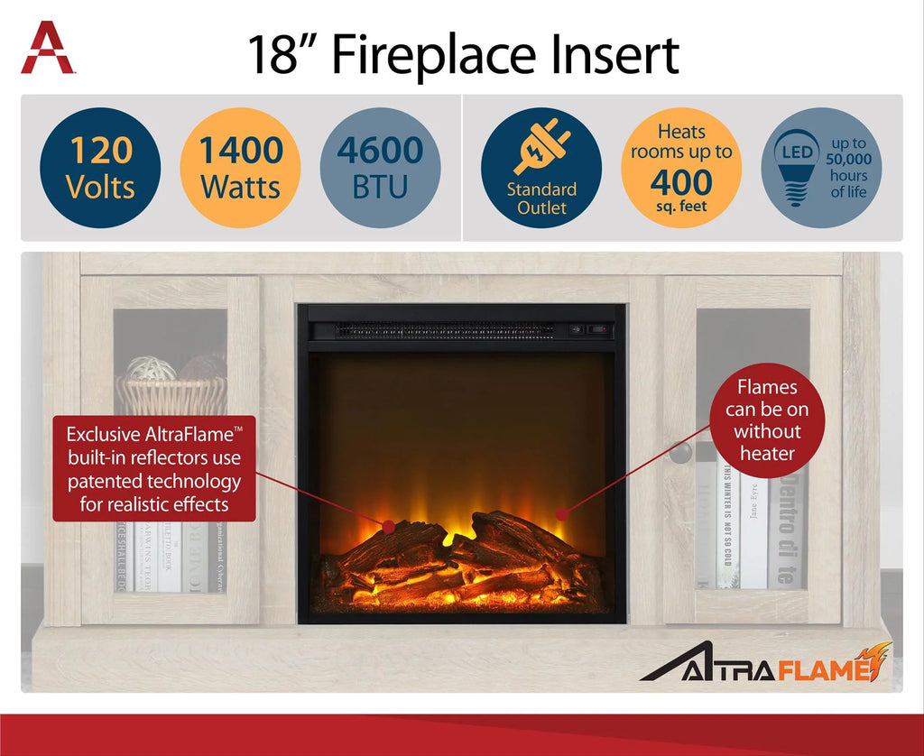 65" Console Fireplace S45202